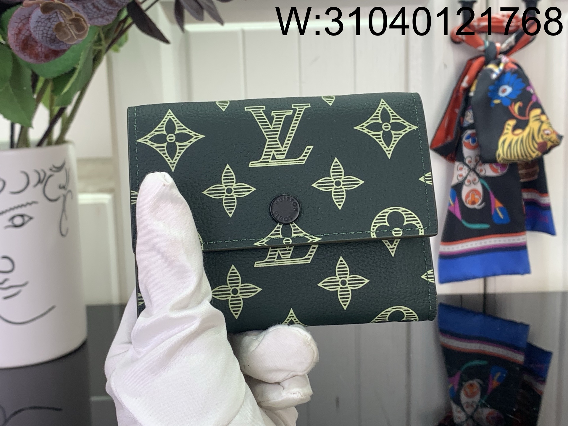 [88factory] 루이비통 빅토린 월릿 흑녹색 M14793 11.5*9*2.5cm