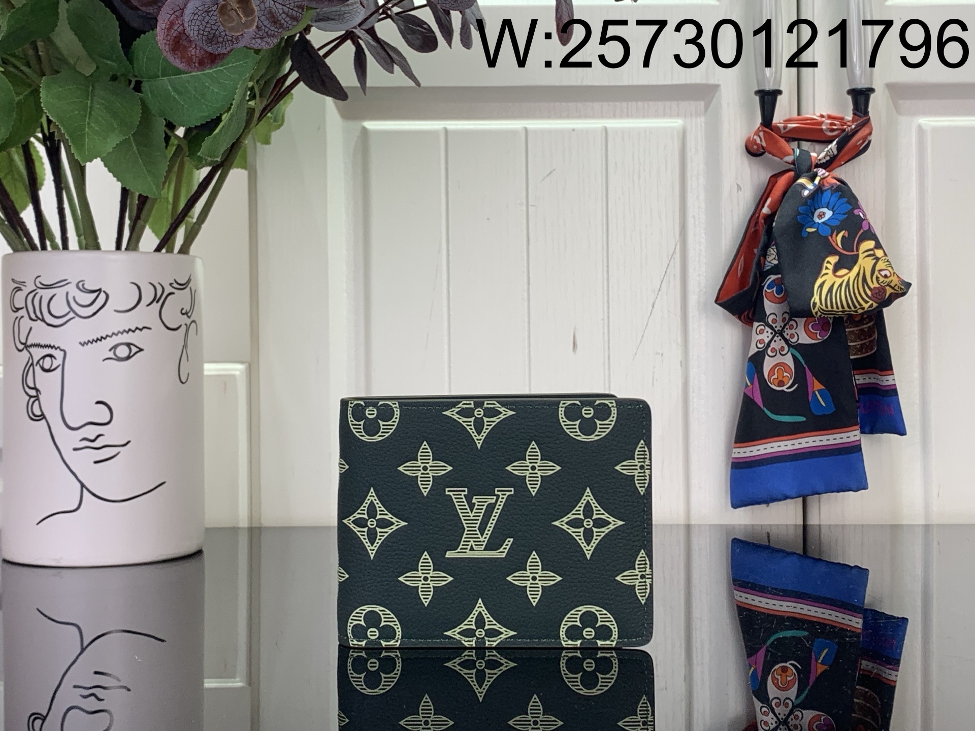 [88factory] 루이비통 멀티플 월릿 흑녹색 M27150 11.5*9*1.5cm