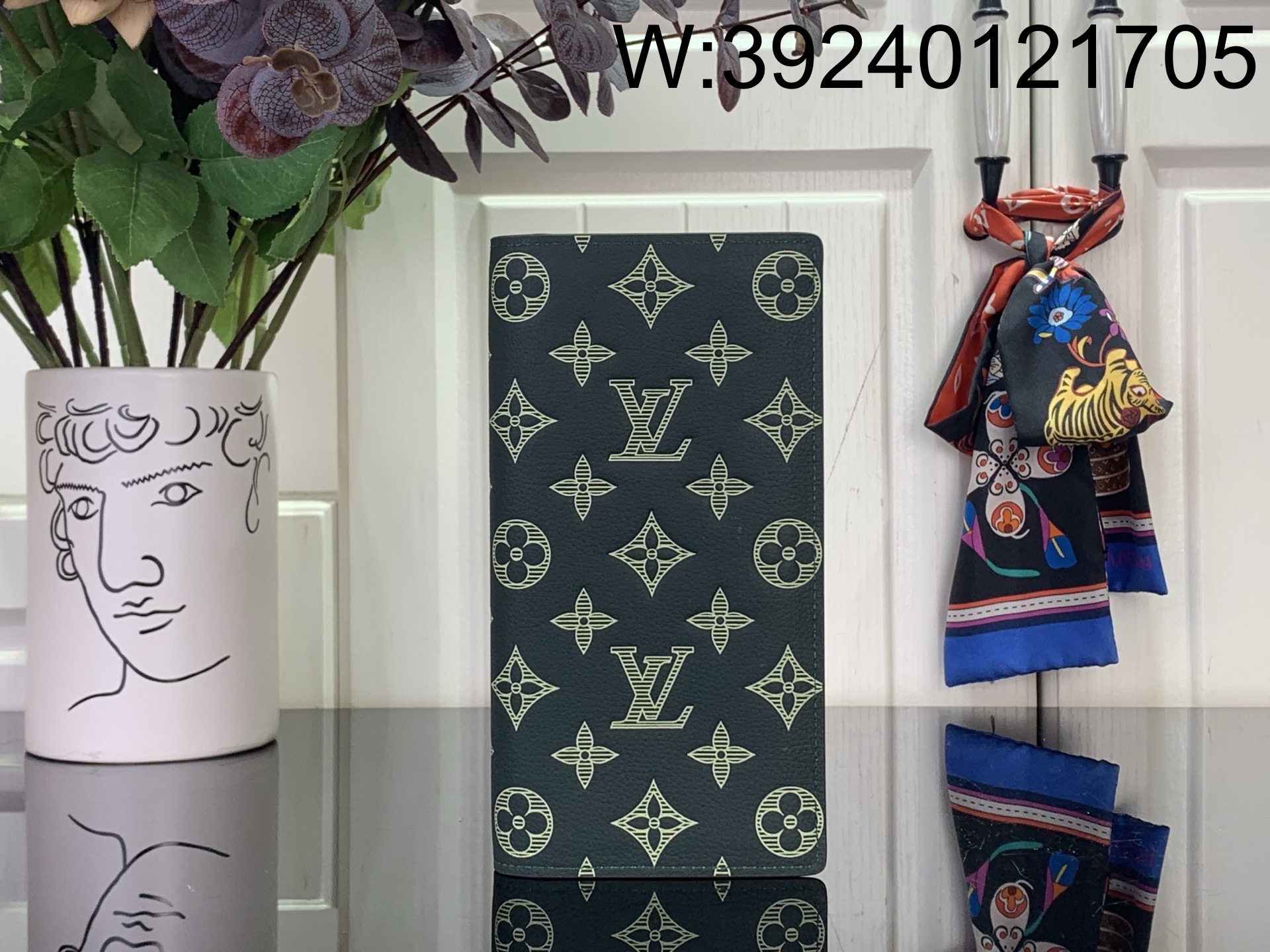 [88factory] 루이비통 브라짜 월릿 장지갑 흑녹색 M61697 19*10cm