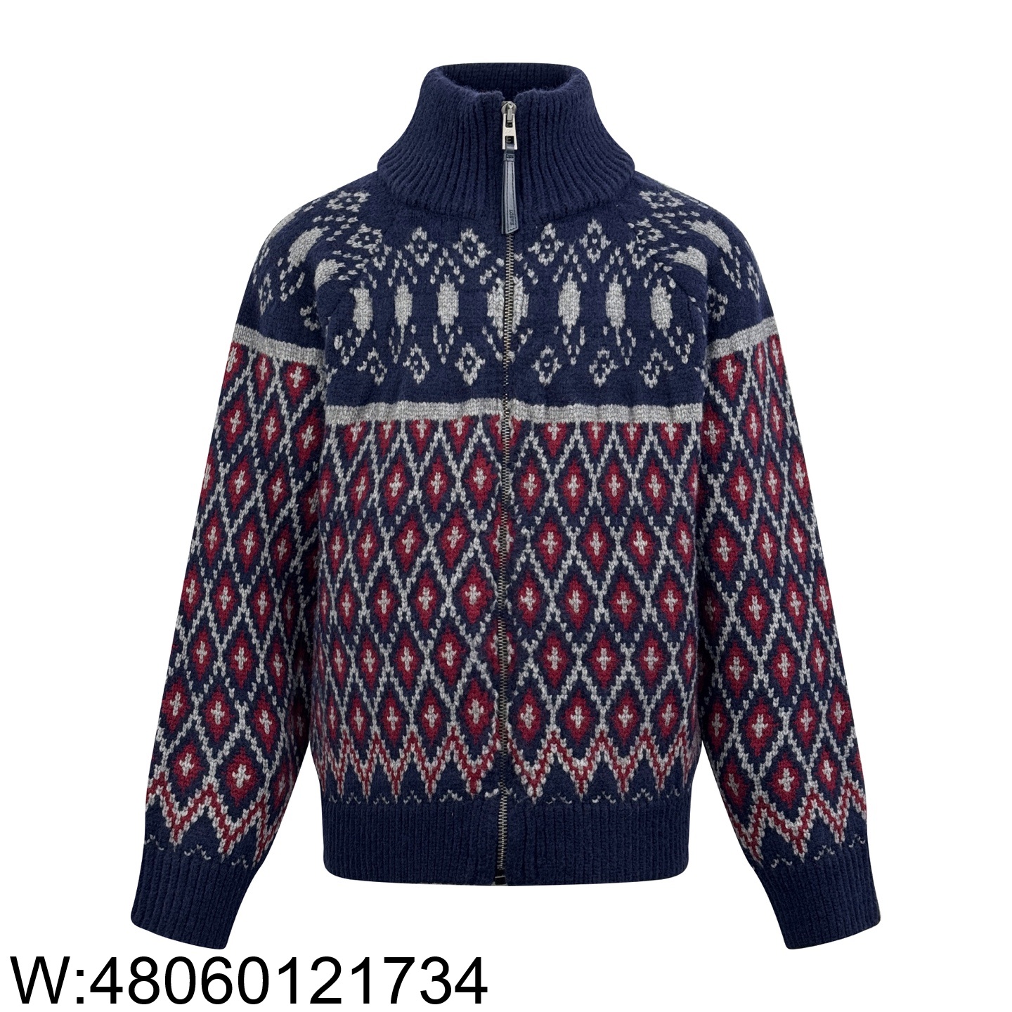 [잔디집2] 로에베 패턴 지퍼 니트 가디건 H526Y16KAJ