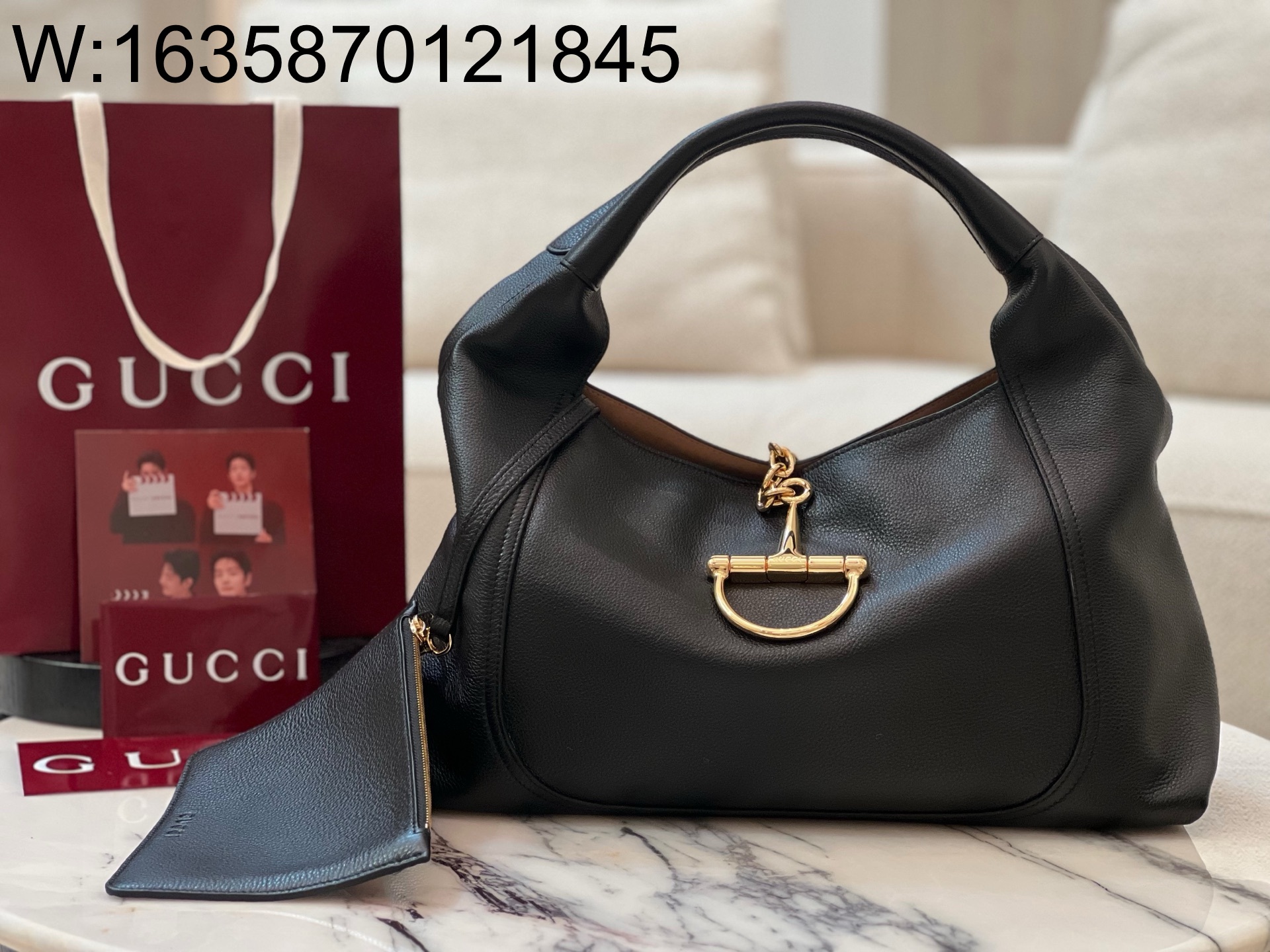 [JHL] 구찌 소프트빗 맥시 숄더백 837466 46*26*16cm 블랙