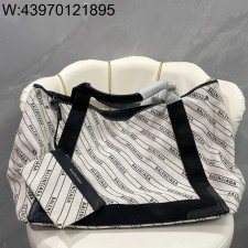 [dxg] 발렌시아가 레더 앤 캔버스 토트백 모노그램 화이트 블랙 43*33*21cm 