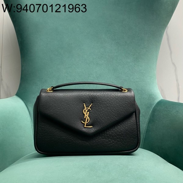 Pomegrante 생로랑 칼립소 그레인 램스킨 블랙 777398 26*7*16cm