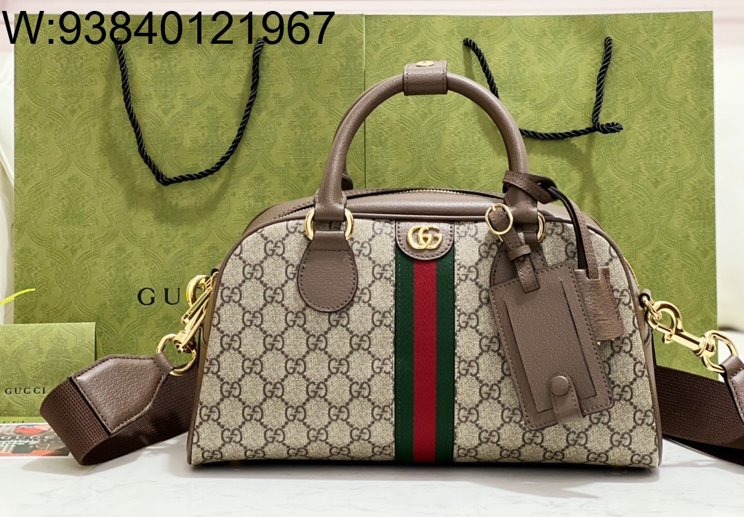 [JHL] 구찌 오피디아 미디움 GG 탑 핸들 백 베이지 에보니 GG 슈프림 724575 32.5*20*16cm