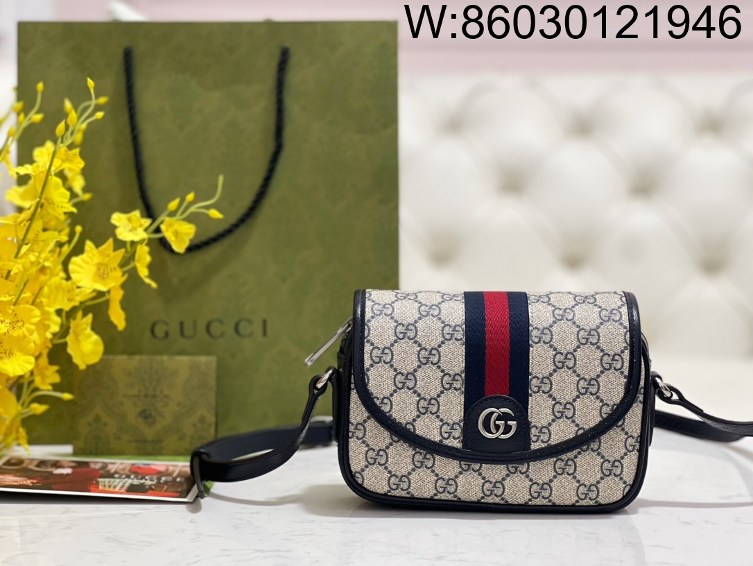 [JHL] 구찌 오피디아 GG 미니 숄더백 베이지 블루 772239 19*13*5cm