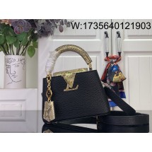 [88factory] 루이비통 카퓌신 미니 블랙 M48865 M89369 21*14*8cm 뱀가죽