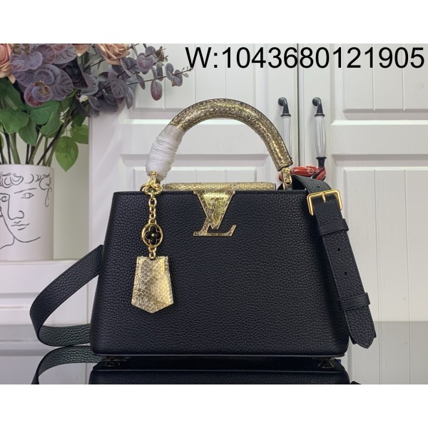 [88factory] 루이비통 카퓌신 BB 블랙 M48865 M89369 27*17.3*9cm 뱀가죽