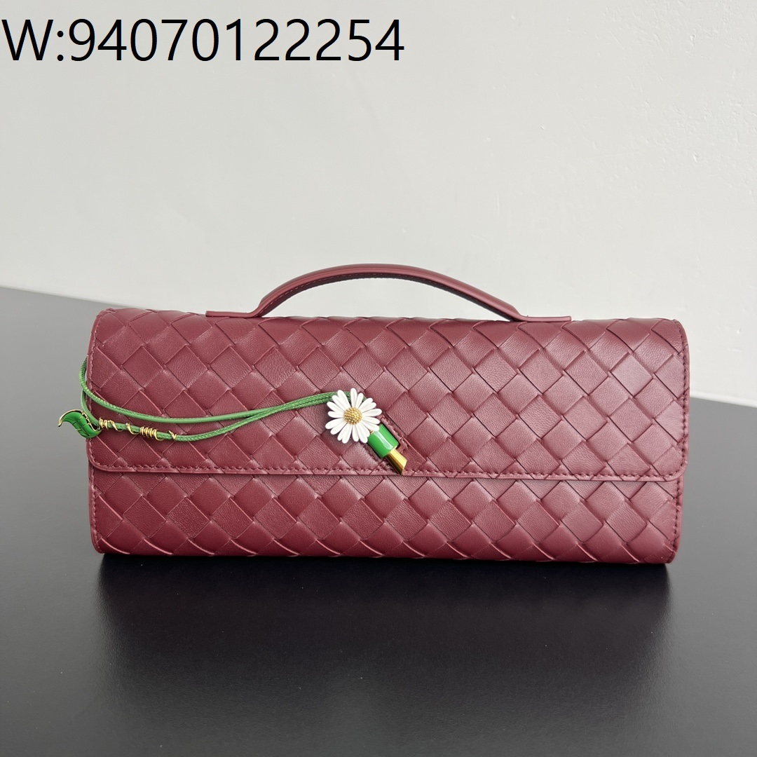 징 팩토리 보테가베네타 안디아모 클러치 836810 31*13*3cm 와인