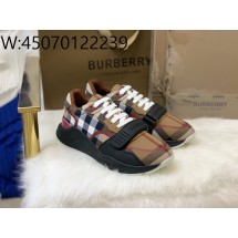 [152] 버버리 빈티지 체크 이음 찍찍이 스니커즈 브라운