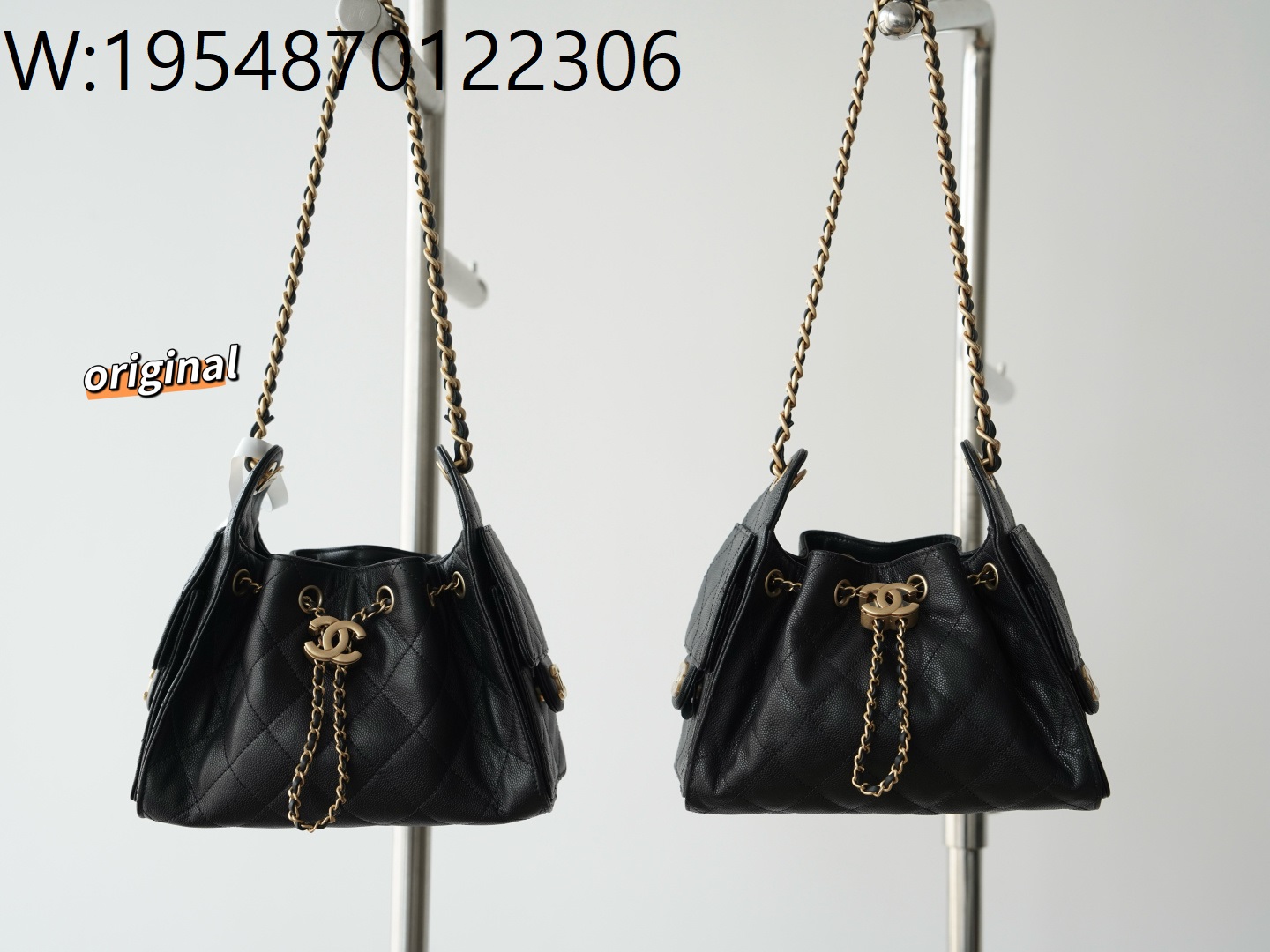 [LP공장] 샤넬 25 미니 핸드백 그레인드 카프스킨 골드 메탈 블랙 20*22*12.5cm