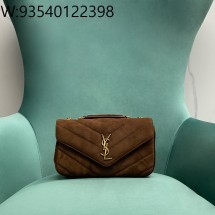 Pomegrante 생로랑 루루 스몰 마테라쎄 스웨이드 브라운 커피 24*14*6cm 801437