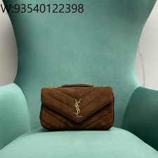 Pomegrante 생로랑 루루 스몰 마테라쎄 스웨이드 브라운 커피 24*14*6cm 801437