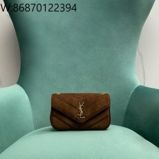 Pomegrante 생로랑 루루 미니 마테라쎄 스웨이드 브라운 커피 20*12*5cm 821749