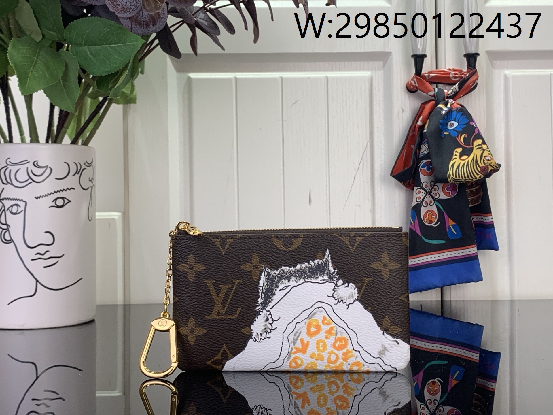 [88factory] 루이비통 파우치 키링 지갑 고양이 M13559 9*1*15cm