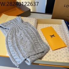 AGG 루이비통 온리 LV 미니 케이블 스카프 그레이 135*20cm 양털100%