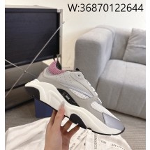 [327] 디올 B22 스니커즈 화이트 블랙 핑크 카프스킨 남성용 4cm