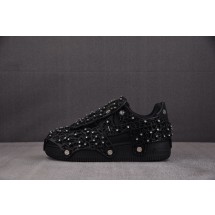 【CY】나이키 에어 포스 1 로우 스왈로브스키 Retroreflective 크리스탈 블랙 (Women's) 블랙 CV7668-100