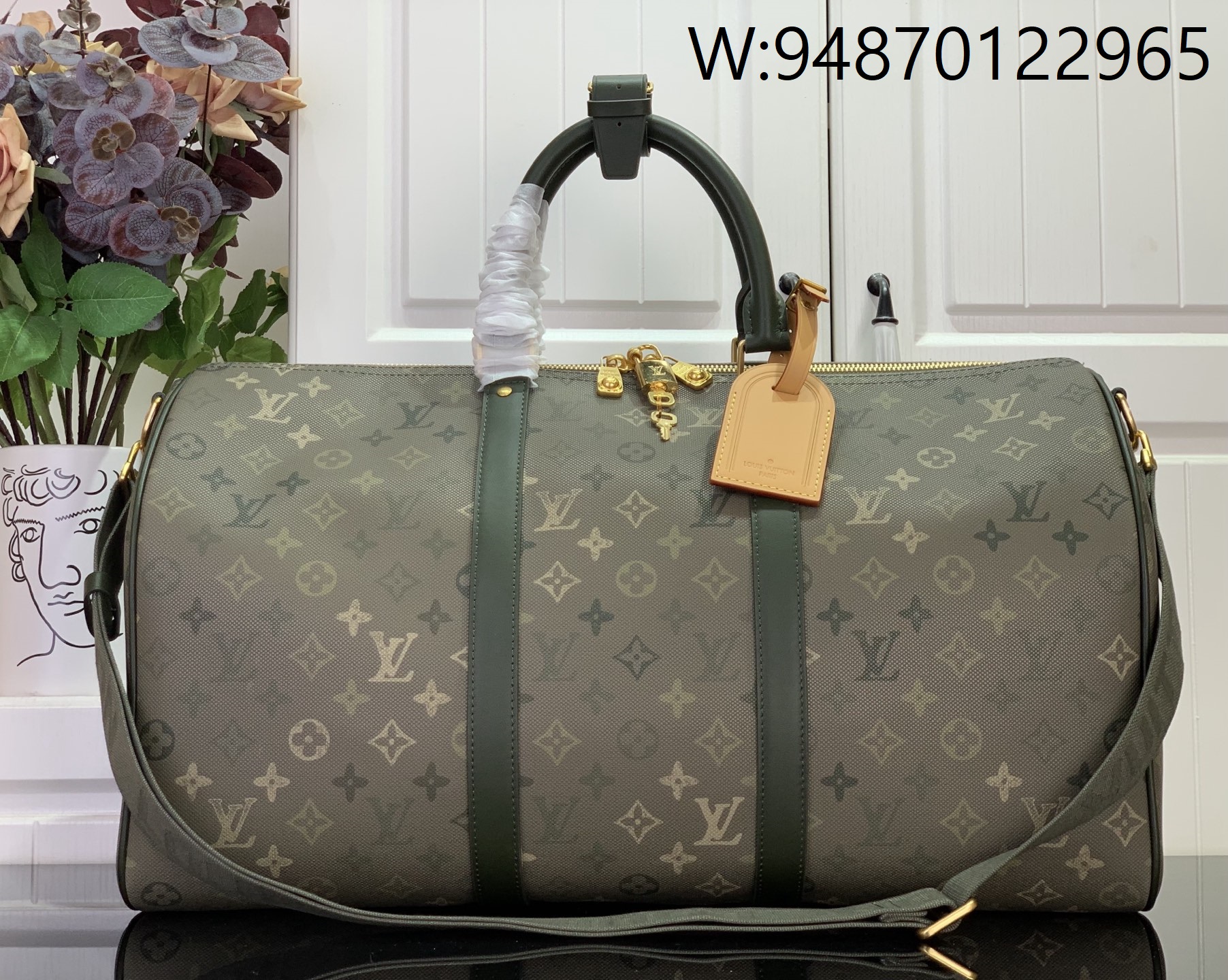 [88factory] 루이비통 키폴 반둘리에 50 M26959 카키 그린 29*23*50cm