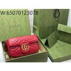 [JHL] 구찌 GG 마몽 마틀라세 슈퍼 미니백 레드 476433 16.5cm