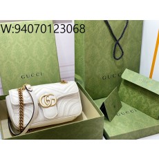 [JHL] 구찌 마몽 마틀라세 레더 체인 숄더백 446744 22*13*6cm 화이트