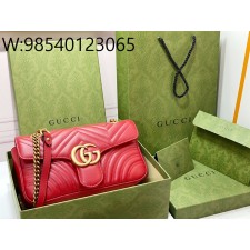 [JHL] 구찌 GG 마몽 마틀라세 숄더백 443497 26*15*7cm 레드
