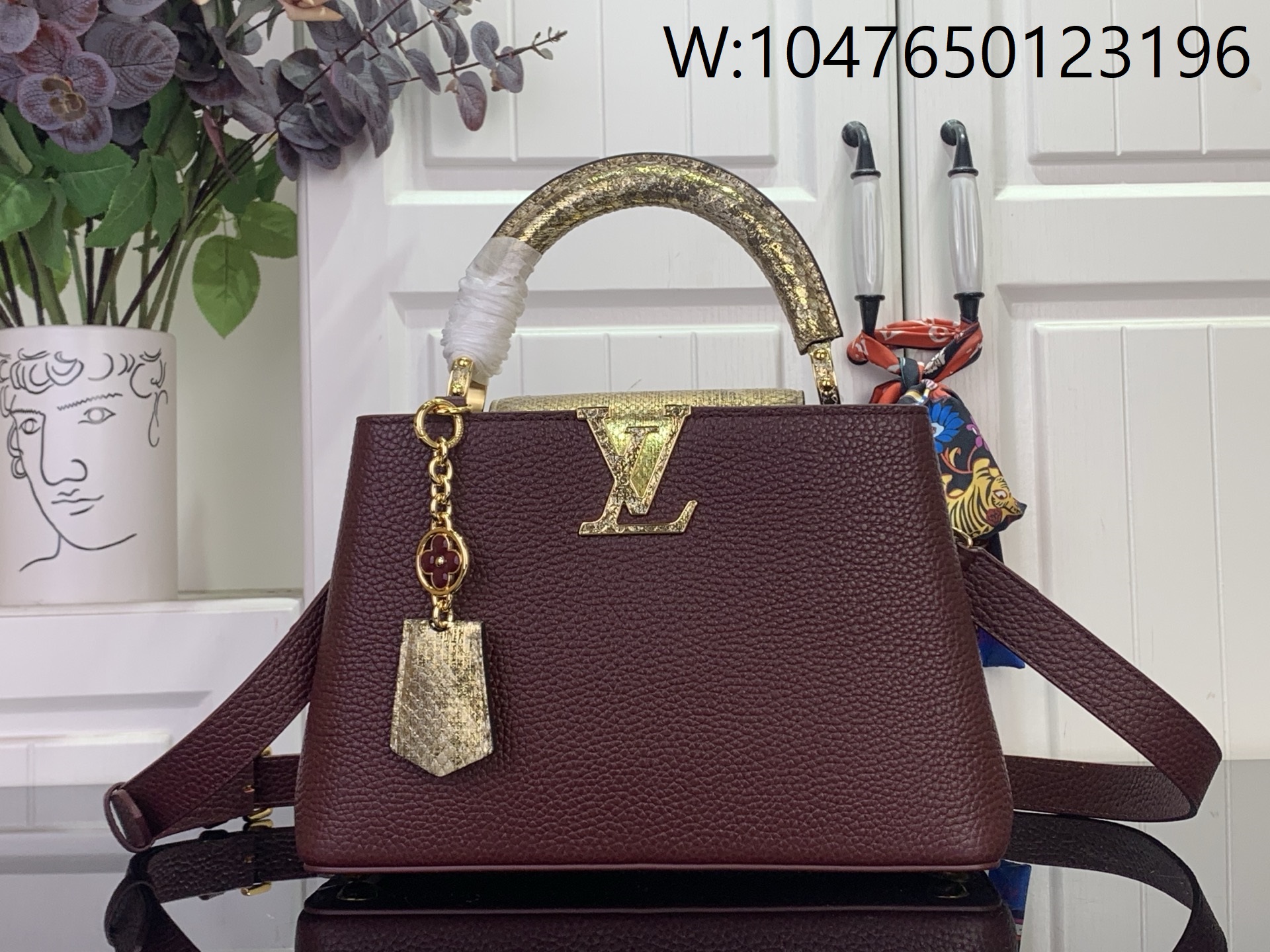 [88factory] 루이비통 카퓌신 BB 와인 M48865 M89369 27*17.3*9cm 뱀가죽