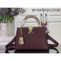 [88factory] 루이비통 카퓌신 BB 와인 M48865 M89369 27*17.3*9cm 뱀가죽
