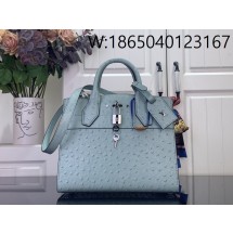 [88factory] 루이비통 LV 시티 스티머 MM백 M84079 27*23*13cm 스카이 블루 타조무늬