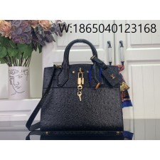 [88factory] 루이비통 LV 시티 스티머 MM백 M84079 27*23*13cm 블랙 타조무늬