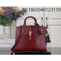 [88factory] 루이비통 LV 시티 스티머 MM백 M95846 27*23*13cm 레드 악어무늬