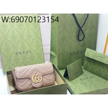 [JHL] 구찌 GG 마몽 마틀라세 슈퍼 미니백 라이트 갈색 476433 16.5cm