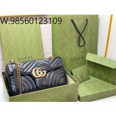 [JHL] 구찌 GG 마몽 마틀라세 숄더백 443497 26*15*7cm 블랙