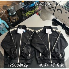 V공장 셀린느 소매 스트라이프 트레이닝집업 블랙