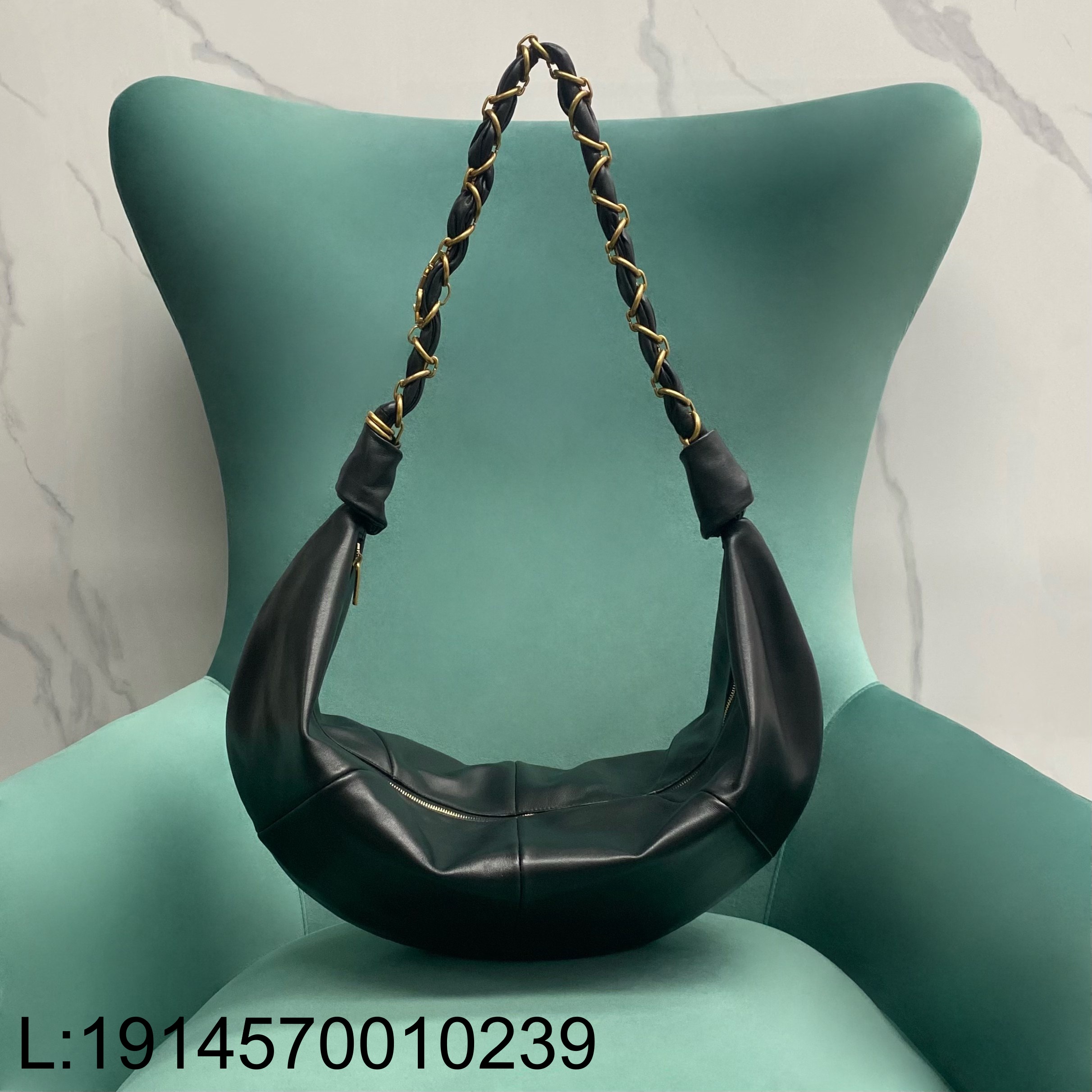 Pomegrante 생로랑 아말리아 호보 램스킨 블랙 라지 862210 62*28*4cm