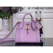 [88factory] 루이비통 LV 시티 스티머 미니백 M95846 21*20*11cm 라이트 퍼플 악어무늬