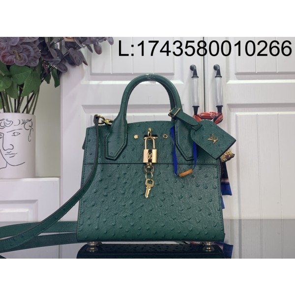 [88factory] 루이비통 LV 시티 스티머 미니백 M85454 21*20*11cm 초록색 타조무늬