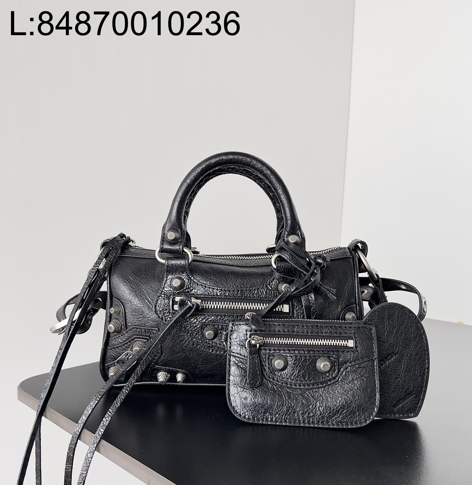 [dxg] 발렌시아가 르 카골 스몰 더플백 옵틱 블랙 20*14*12cm