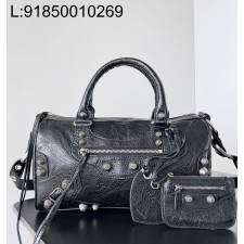 [dxg] 발렌시아가 르 카골 라지 더플백 옵틱 블랙 30*14*20cm