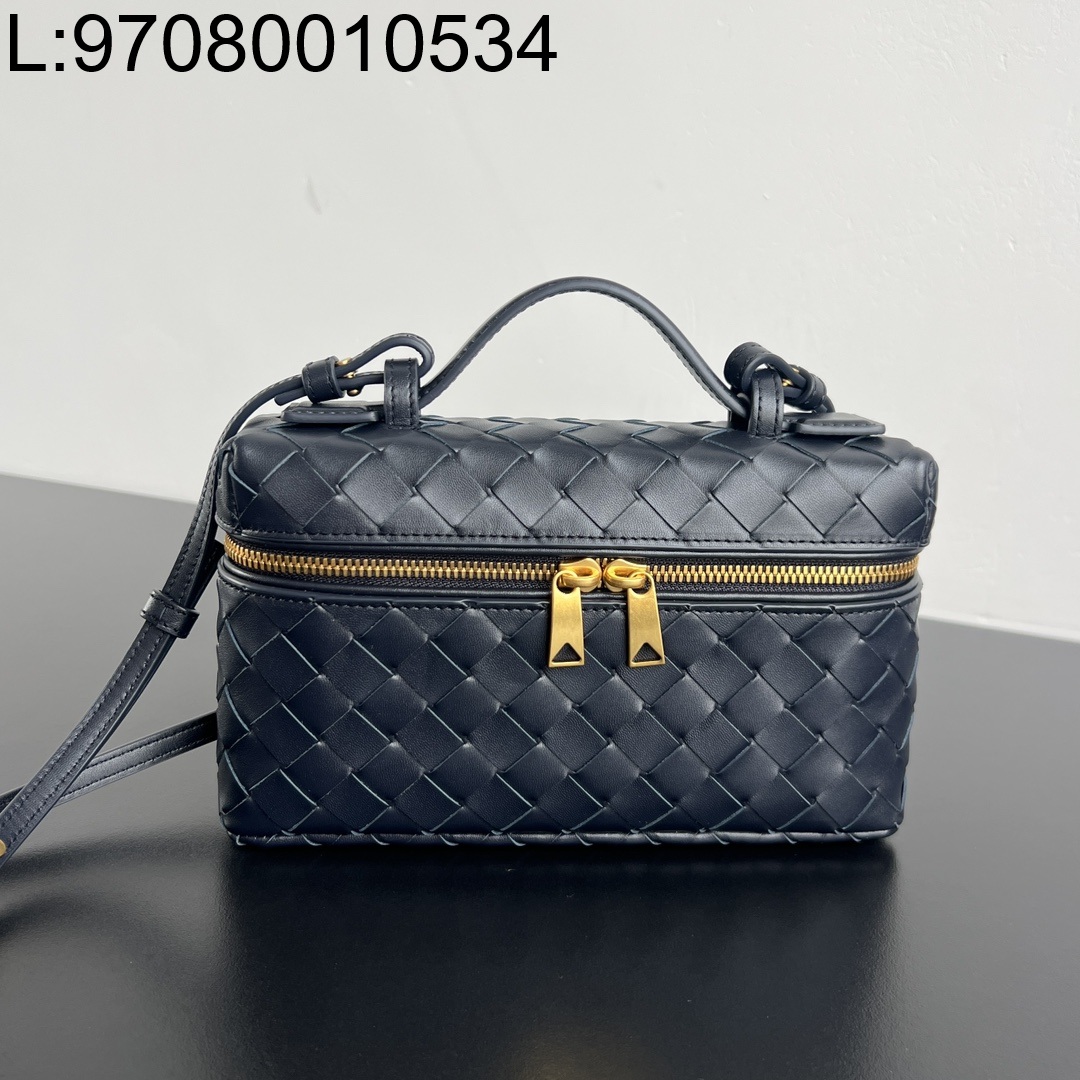 징 팩토리 보테가베네타 뱅뱅 배니티 케이스 789109 22*12.5*5cm 네이비 블랙