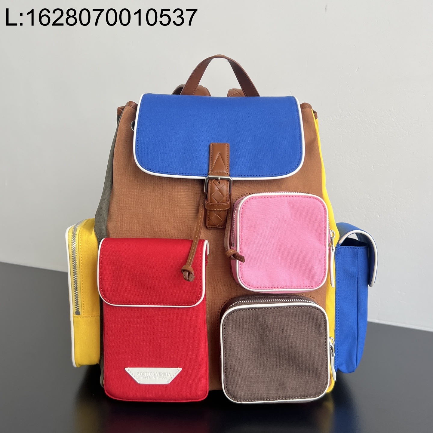 징 팩토리 보테가베네타 크로스로드 멀티 포켓 백팩 837377 31*42*14cm 멀티 컬러