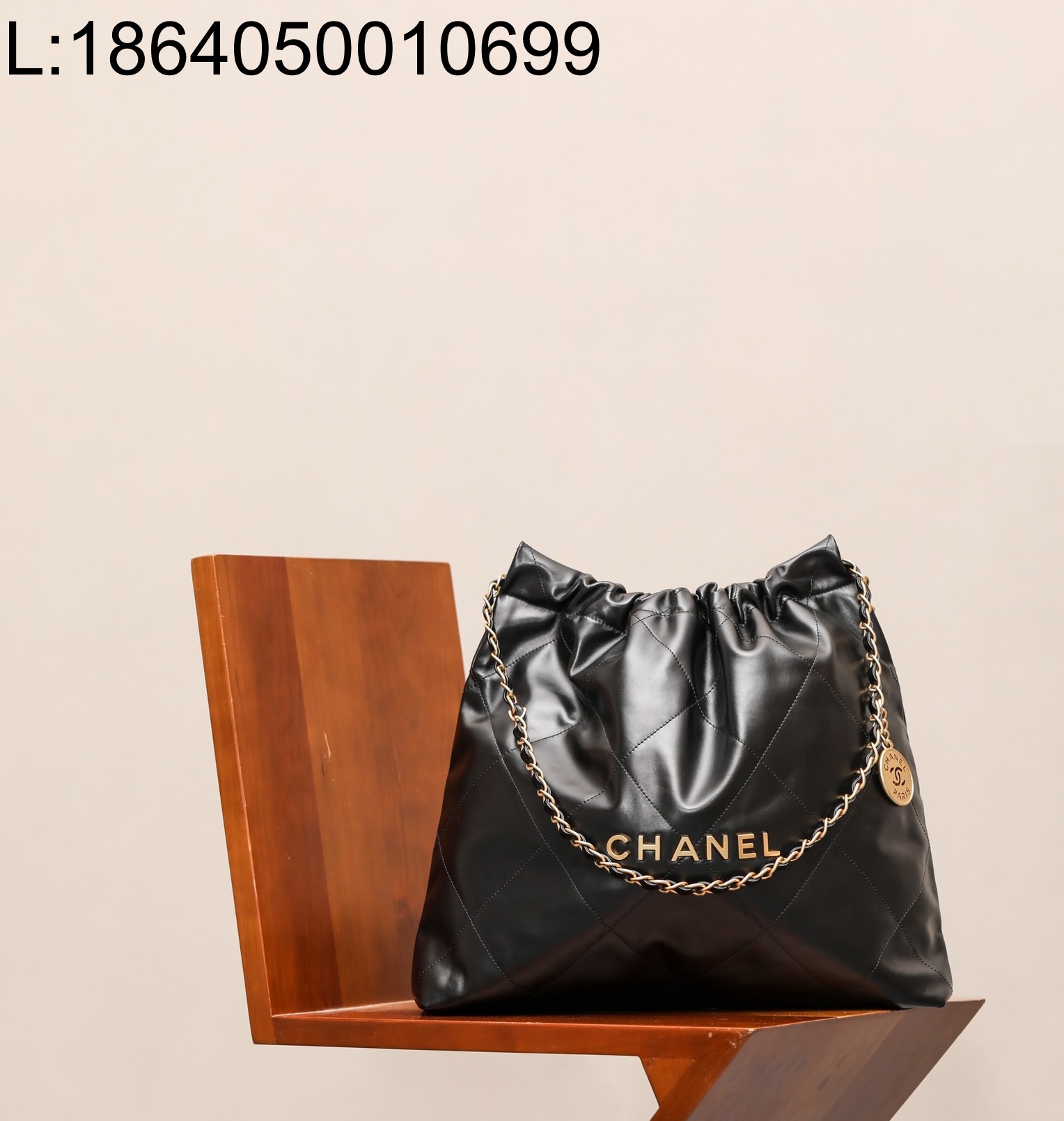 [CD] 샤넬 금장 22백 39*42cm 블랙 이디엄