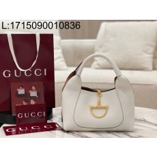 [JHL] 구구찌 소프트빗 미디움 탑 핸들 백 화이트 837467 27.5*21*6cm