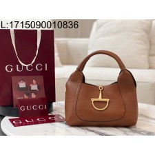 [JHL] 구구찌 소프트빗 미디움 탑 핸들 백 브라운 837467 27.5*21*6cm