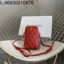 [dxg] 발렌시아가 로고 퀼팅 렉탱글 미니 크로스백 레드