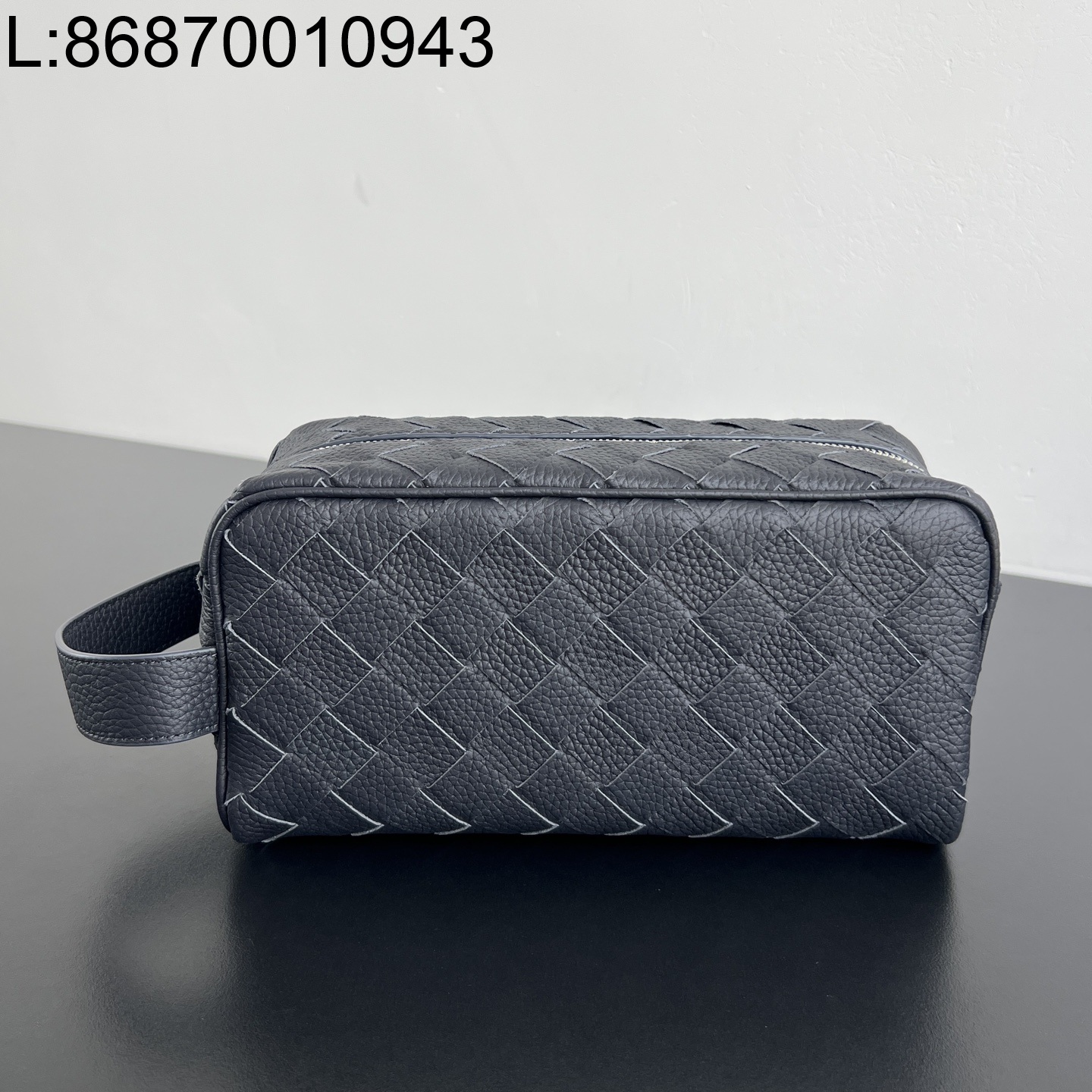 징 팩토리 보테가베네타 인트레치아토 여행용 파우치 녹터널 26*13*10cm 729295