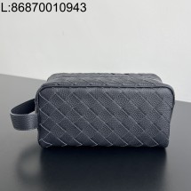 징 팩토리 보테가베네타 인트레치아토 여행용 파우치 녹터널 26*13*10cm 729295