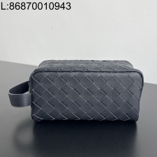 징 팩토리 보테가베네타 인트레치아토 여행용 파우치 녹터널 26*13*10cm 729295