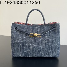 징 팩토리 보테가베네타 안디아모 836381 35*25*11cm 데님 블루