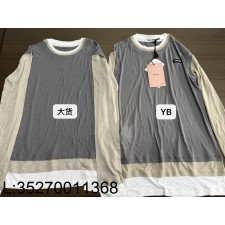 [ZZB] 미우미우 페이크 레이어링 긴팔티 배색 그레이