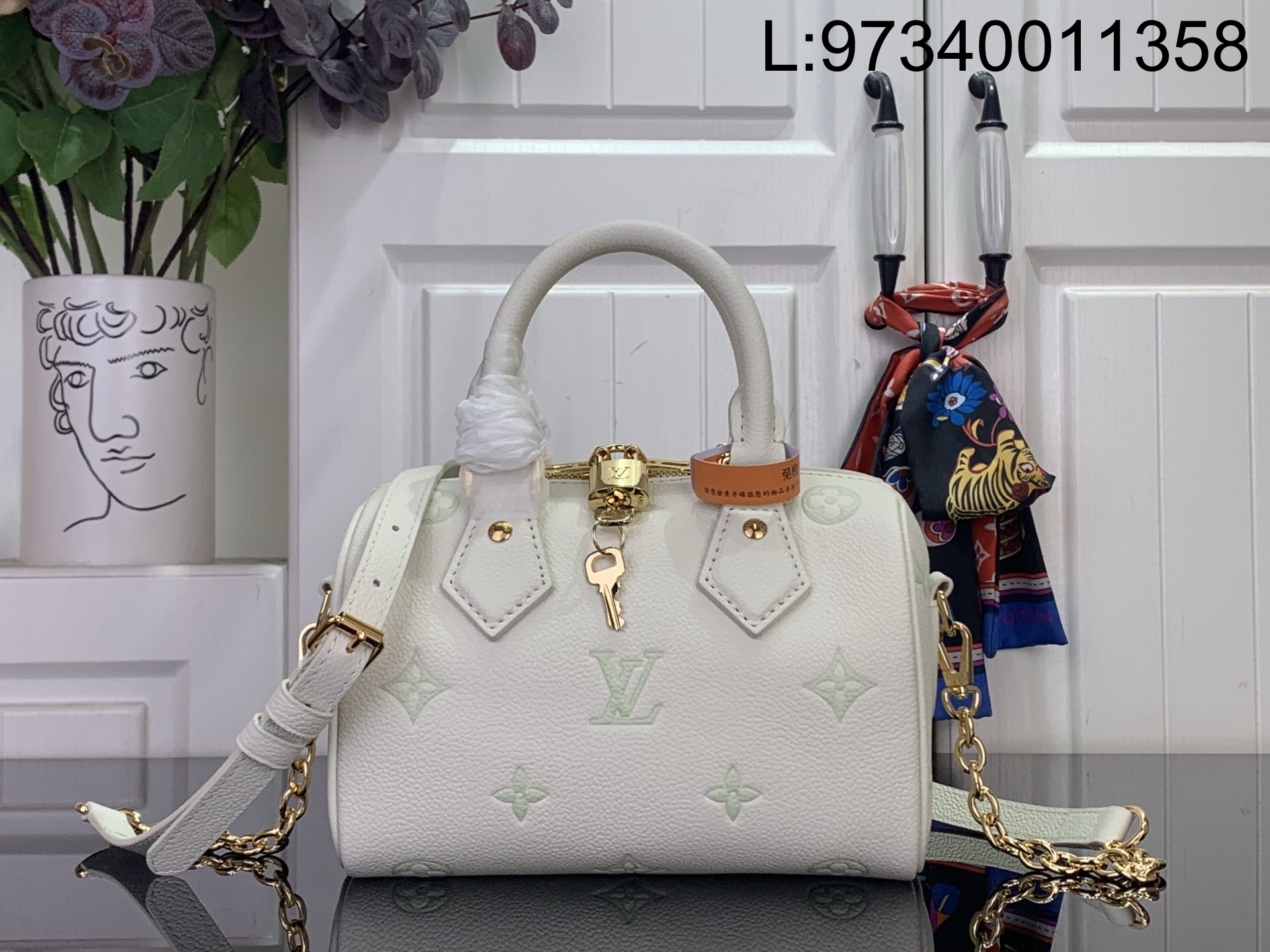 [88factory] 루이비통 스피디 20 M28314 20.5*13.5*12cm 아이보리 그린 